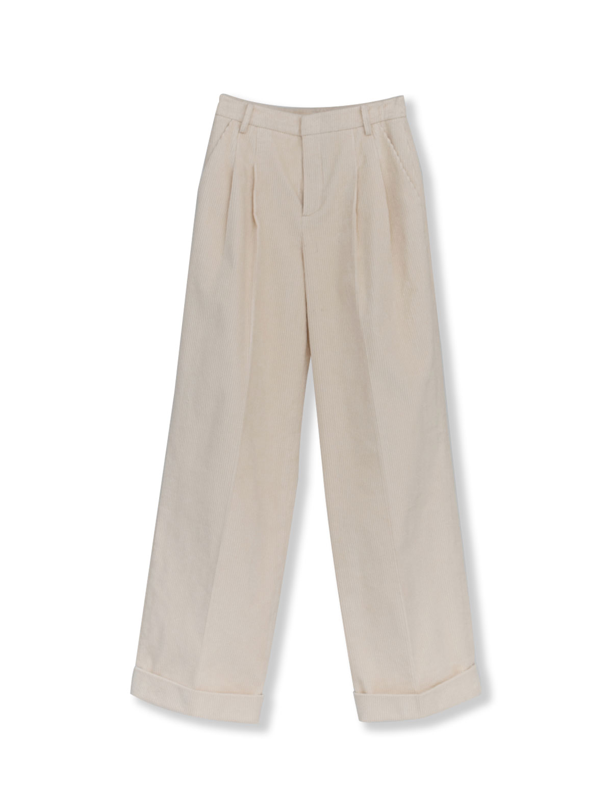 Cotton Corduroy Trousers (Ivory)