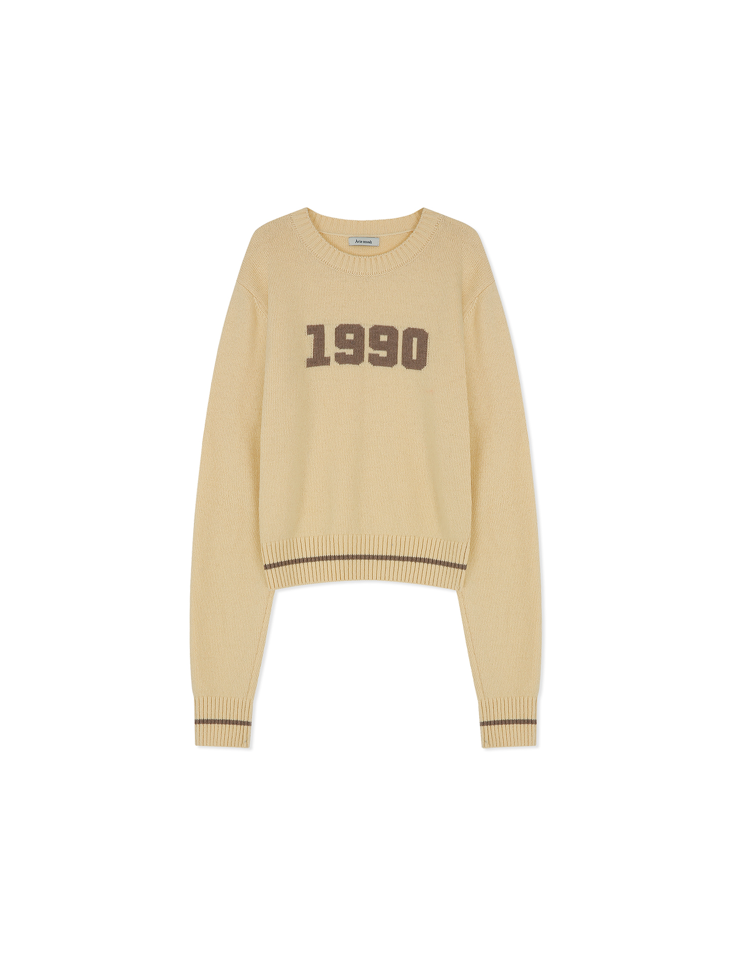 1990 캐시미어 크루넥 스웨터 (버터)