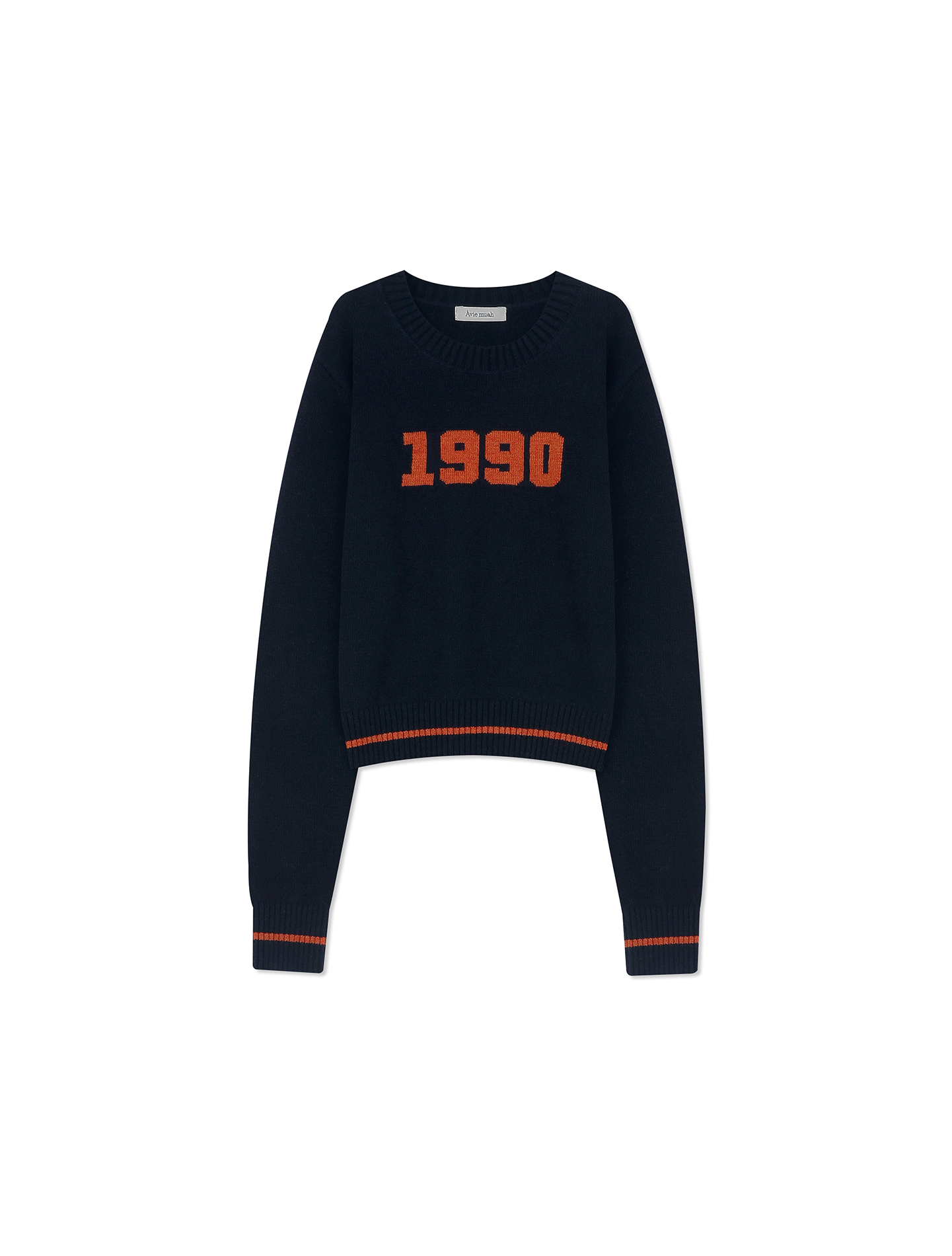 1990 캐시미어 크루넥 스웨터 (네이비)