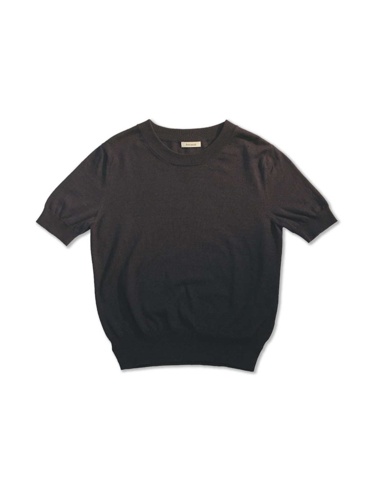 Cotton-Cashmere Short-Sleeve Sweater (Navy)