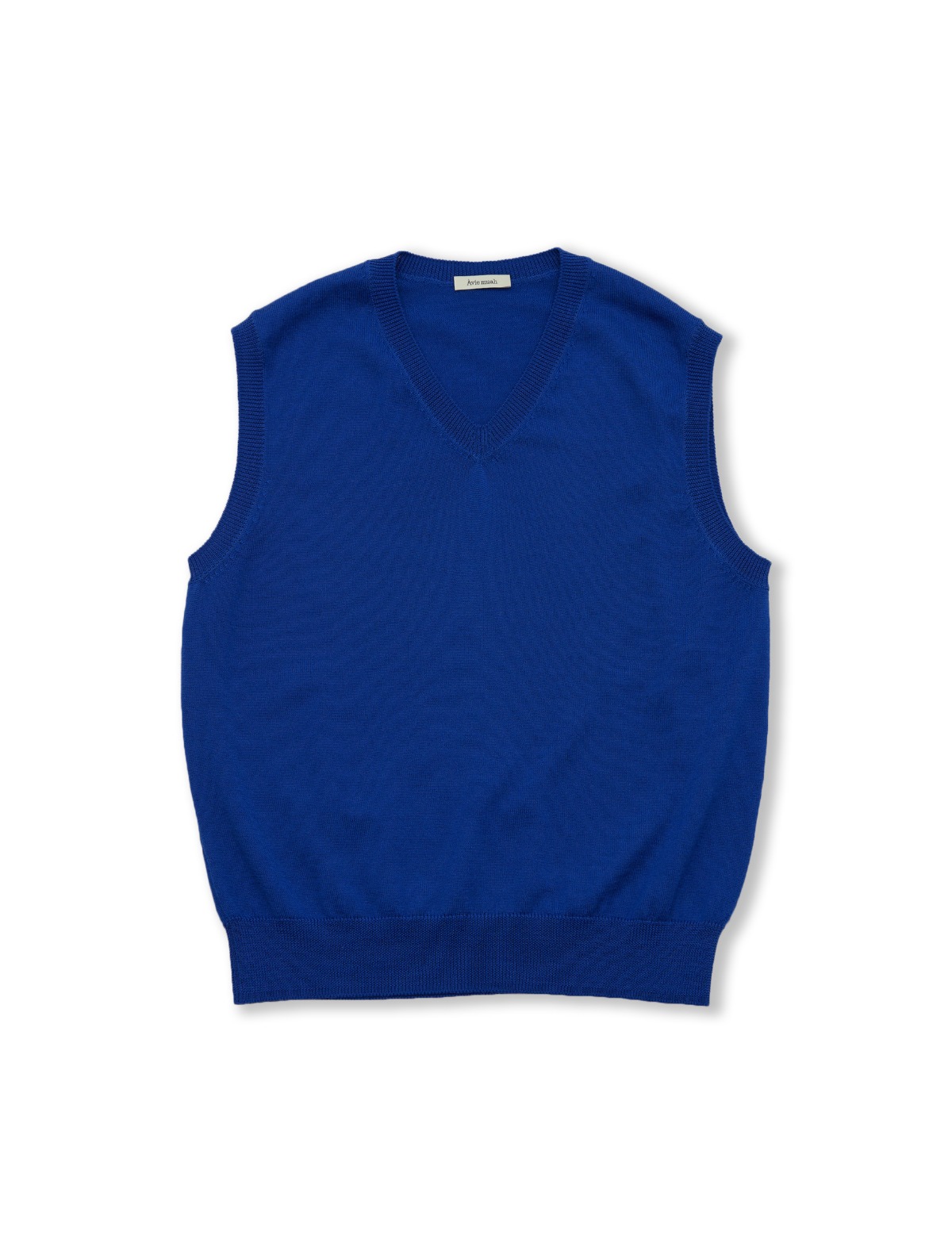 Wool Blend V-neck Vest (Blue)
