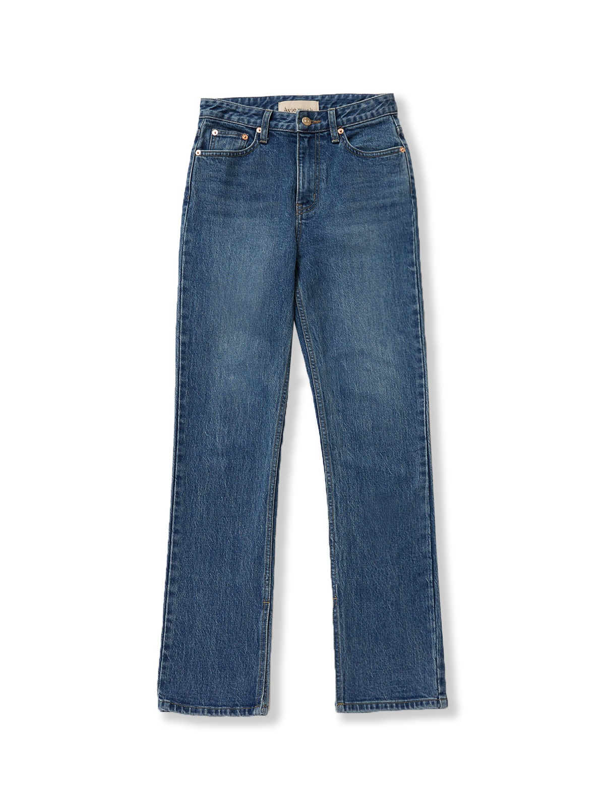 High-Rise Slit Jeans