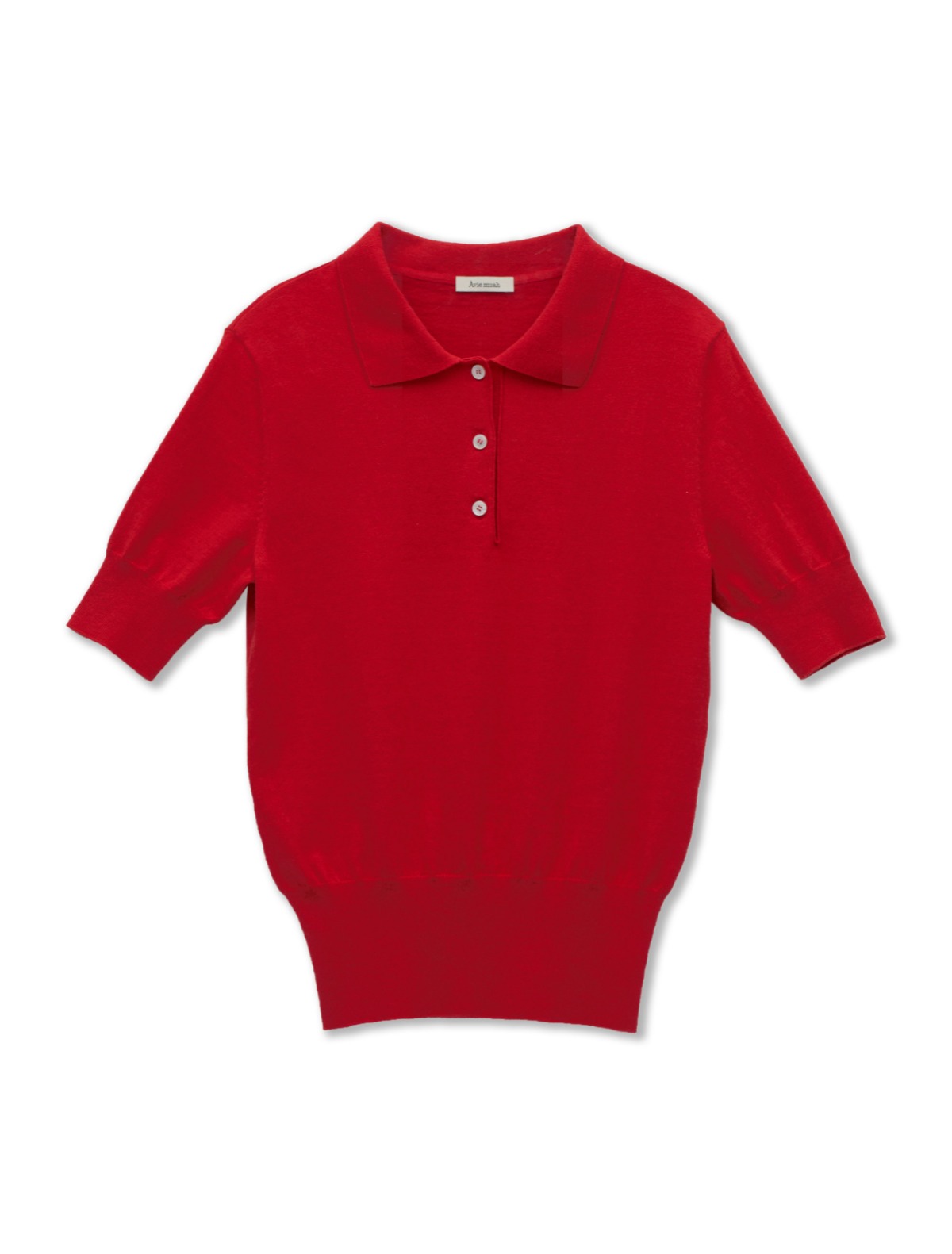 Cotton-Cashmere Polo Shirt (Red)