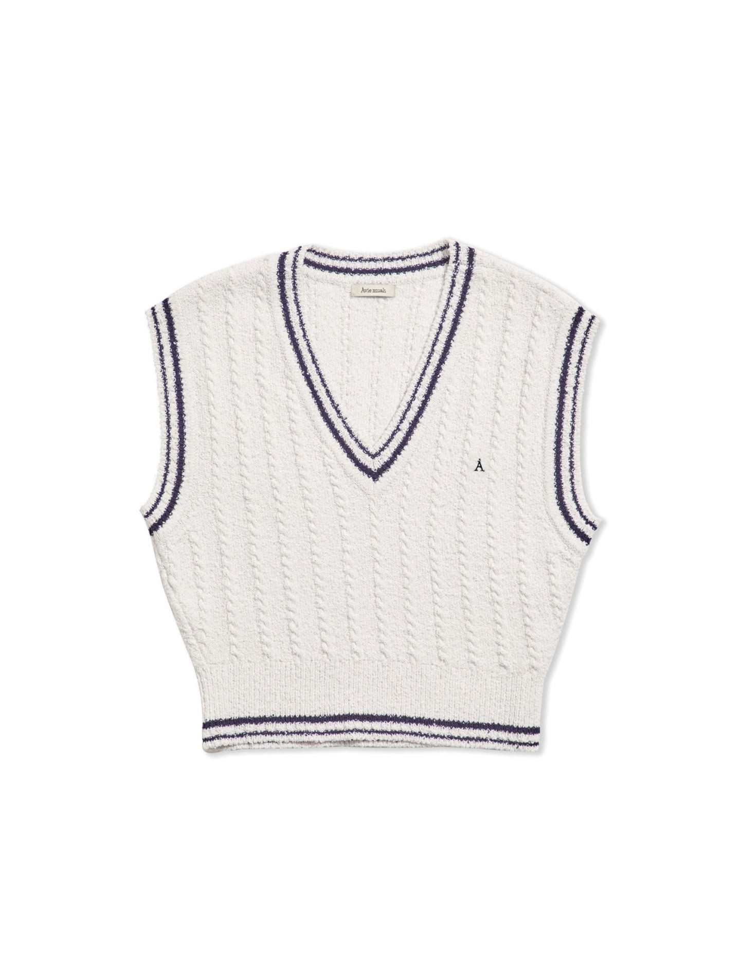À Logo Cotton Sweater Vest (White)