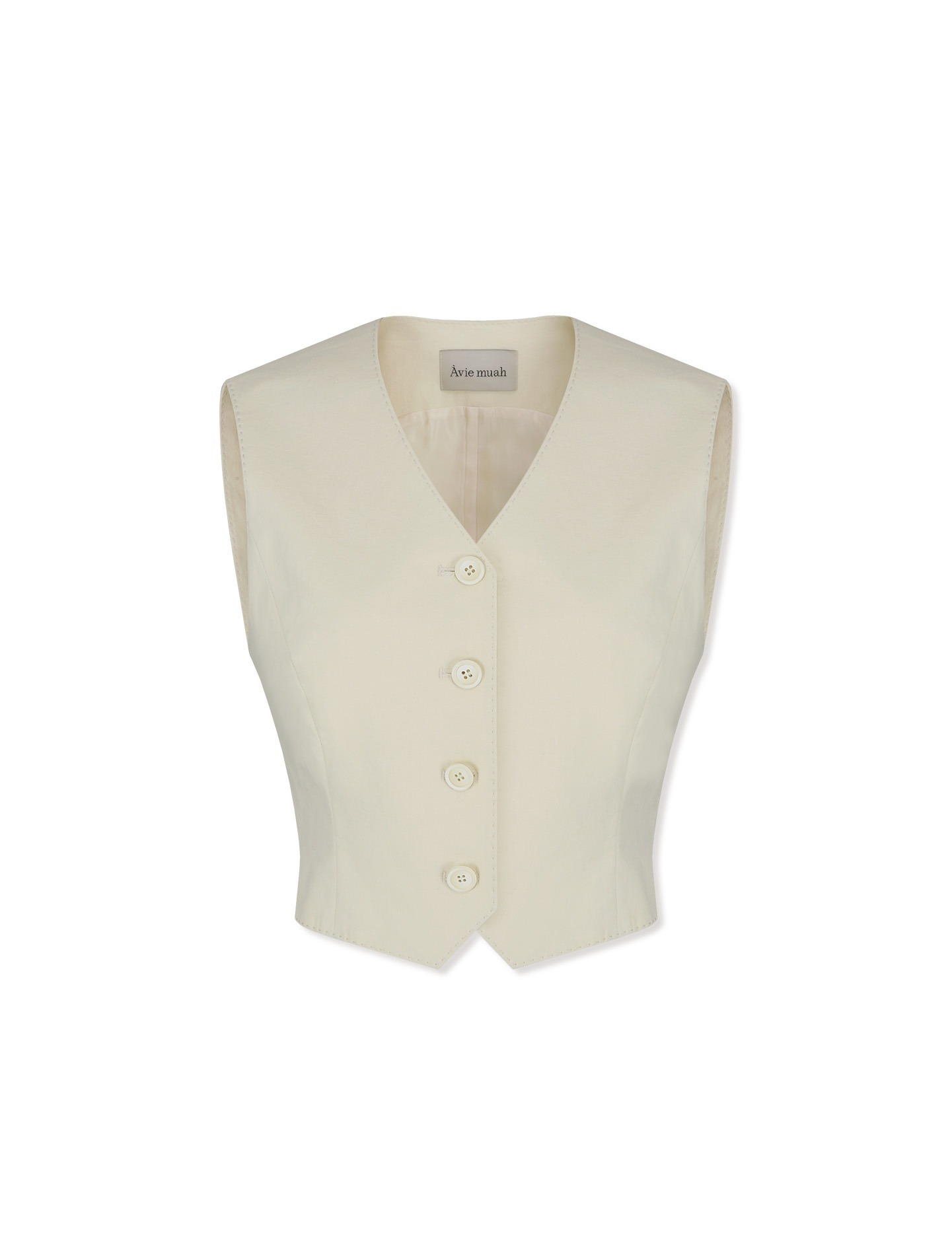 Cotton Single-Breasted Vest