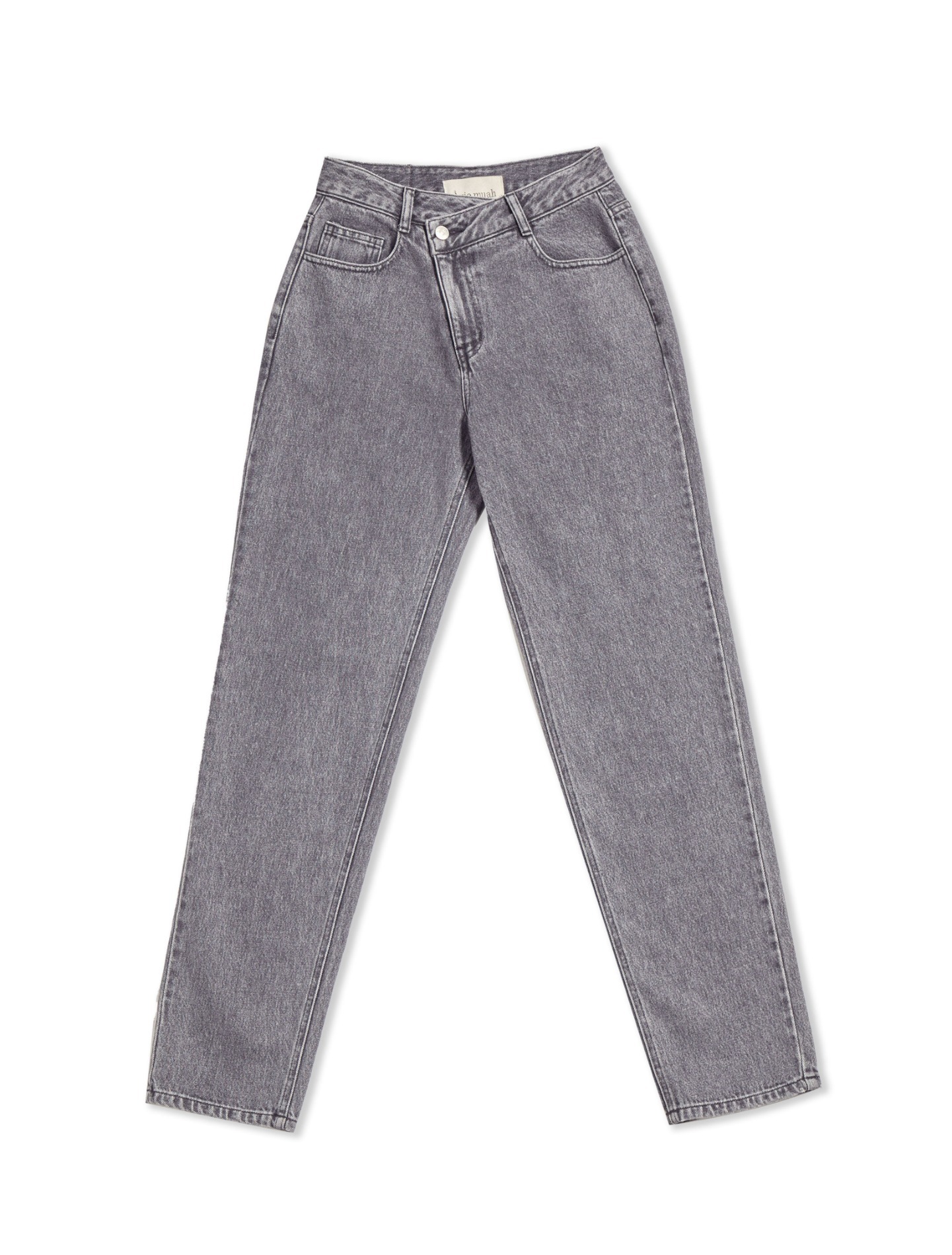 Mid-Rise Asymmetric Jeans﻿ (Gray)