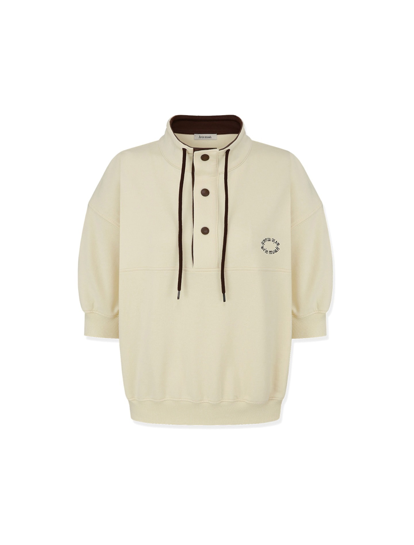 Snap-Button Sweatshirt (Beige)