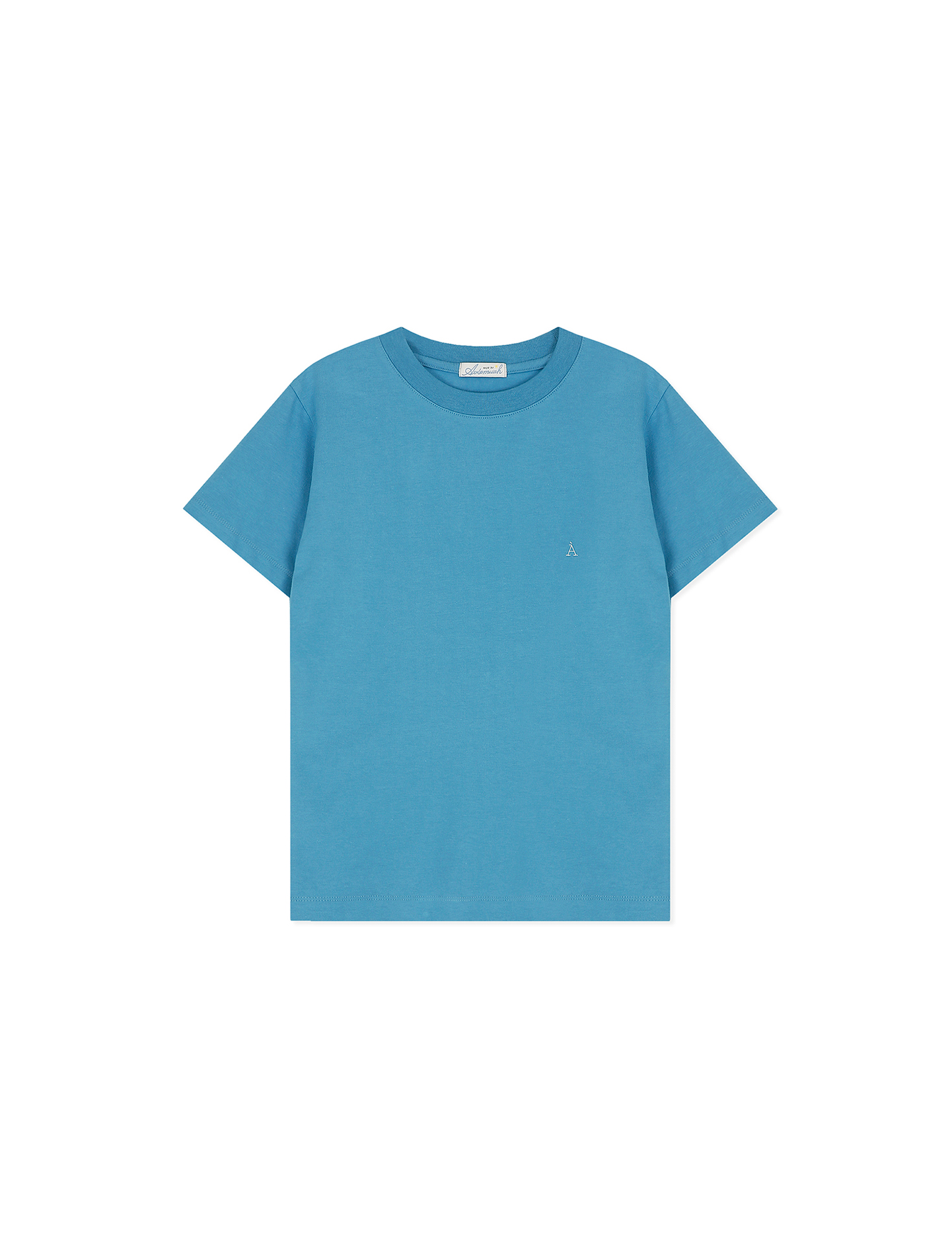 크루넥 À 로고 티셔츠 (블루)